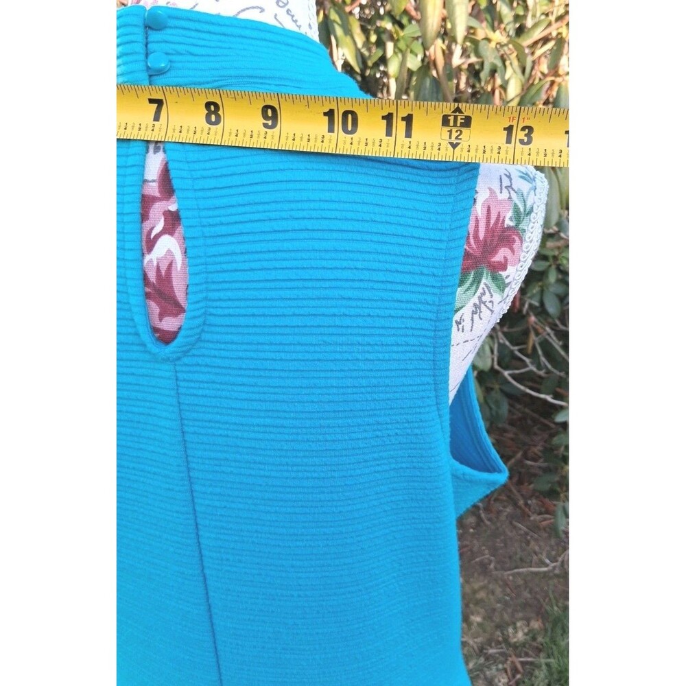 NWT Decree Womens XL Fit & Flare Mini Dress Teal Spring Festival Summer - Picture 4 of 11